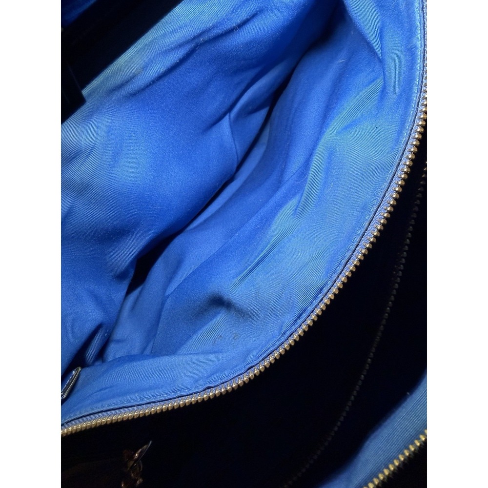 Coach Christie Carryall Blue Leather Tote + Matching Wristlet F36606 F53429 Gold - Picture 16 of 16